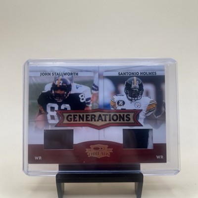 2008 Donruss Threads #G-6 John Stallworth Santonio Holmes Generations Relic /50