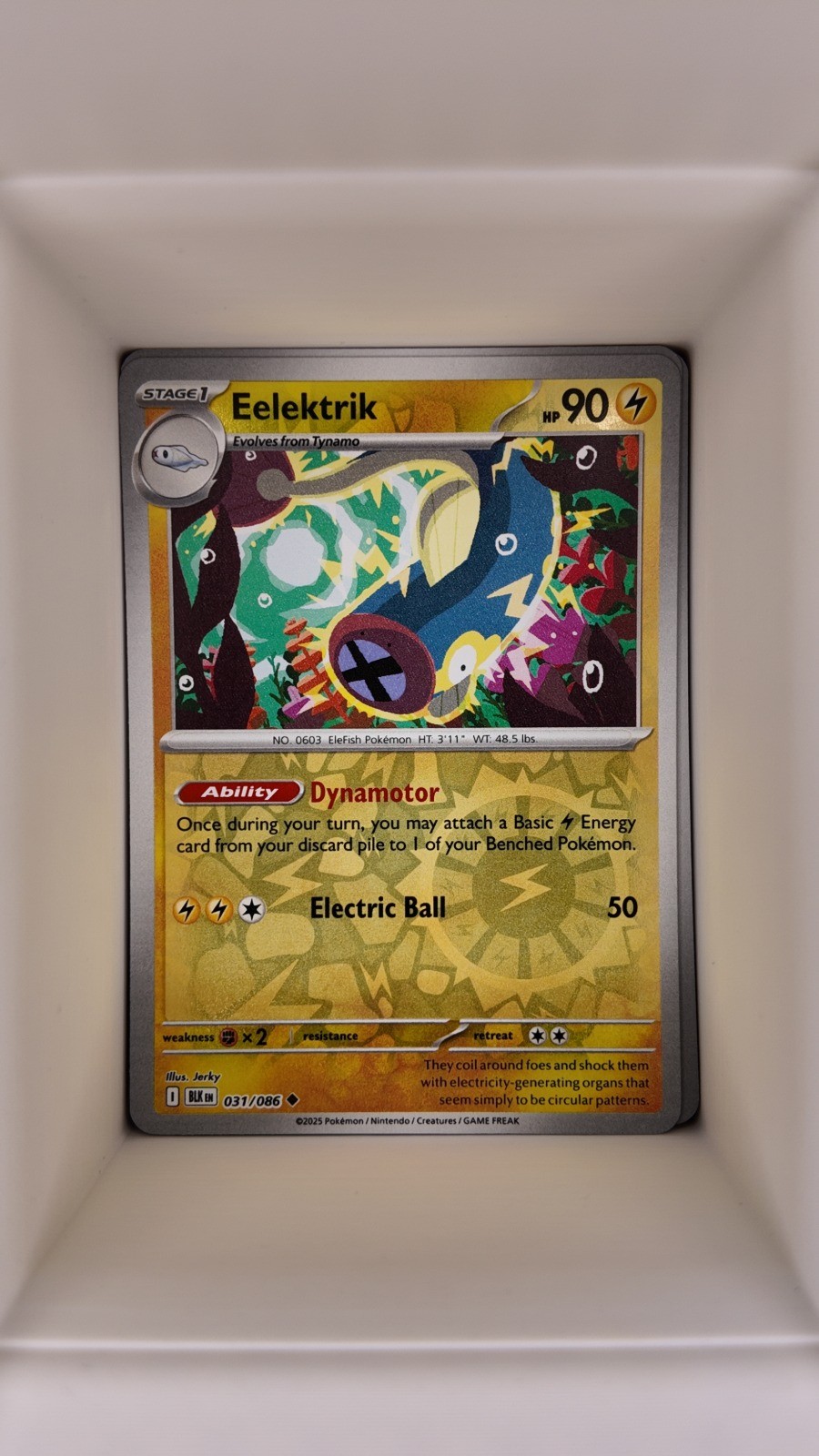 Eelektrik 031/086 Reverse Holo POKEMON SV: Black Bolt ENG LP