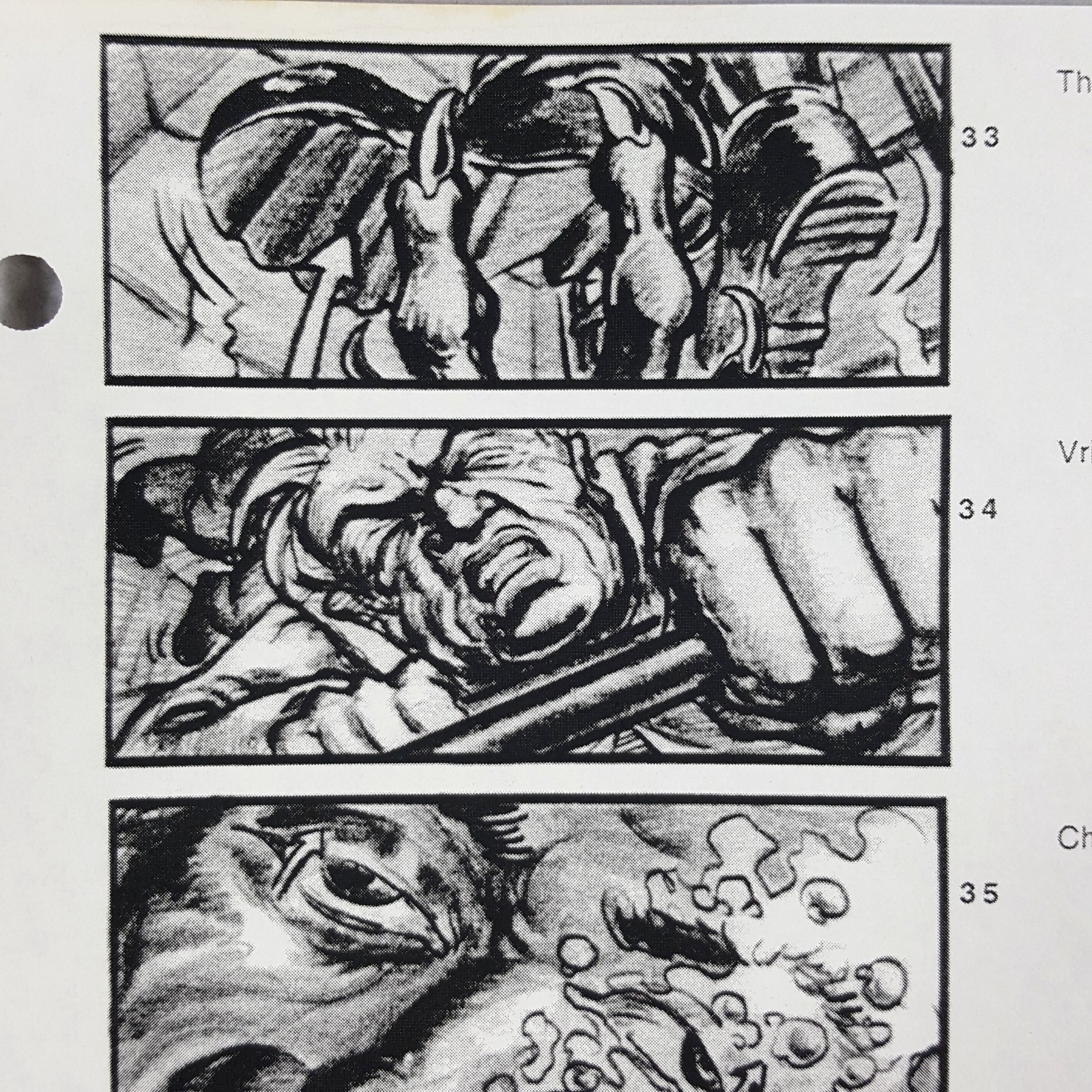 Image 5 of Alien: Resurrection - Production Used Storyboard, Alien Swims to Crew Movie Prop