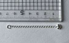 65mm sterling silver extension chain extender with heart charm & split ring