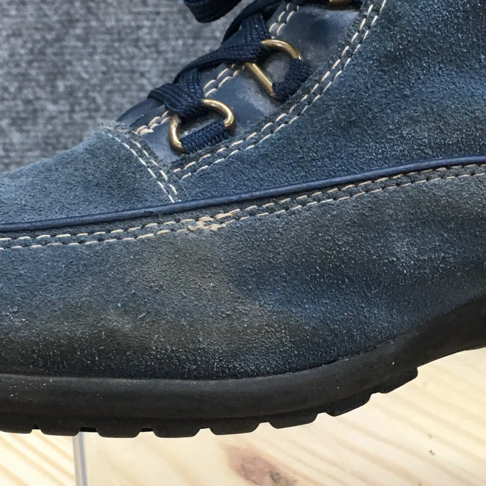 Sporto Boots Womens 9 M Amanda Snow Blue Leather Round Toe Comfort Ankle Top - Image 3 of 4