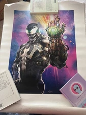Marvel Signature Venom 7 Canvas (Artist Edition, Hand=Numbered | Clayton Crain)