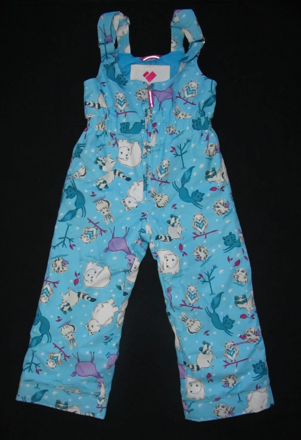 Obermeyer I-Grow Girls Snow Bibs Blue Winter Ski Snowboard Overalls Size 5