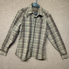 Fossil Pearl Snap Western Shirt Adult M Green...