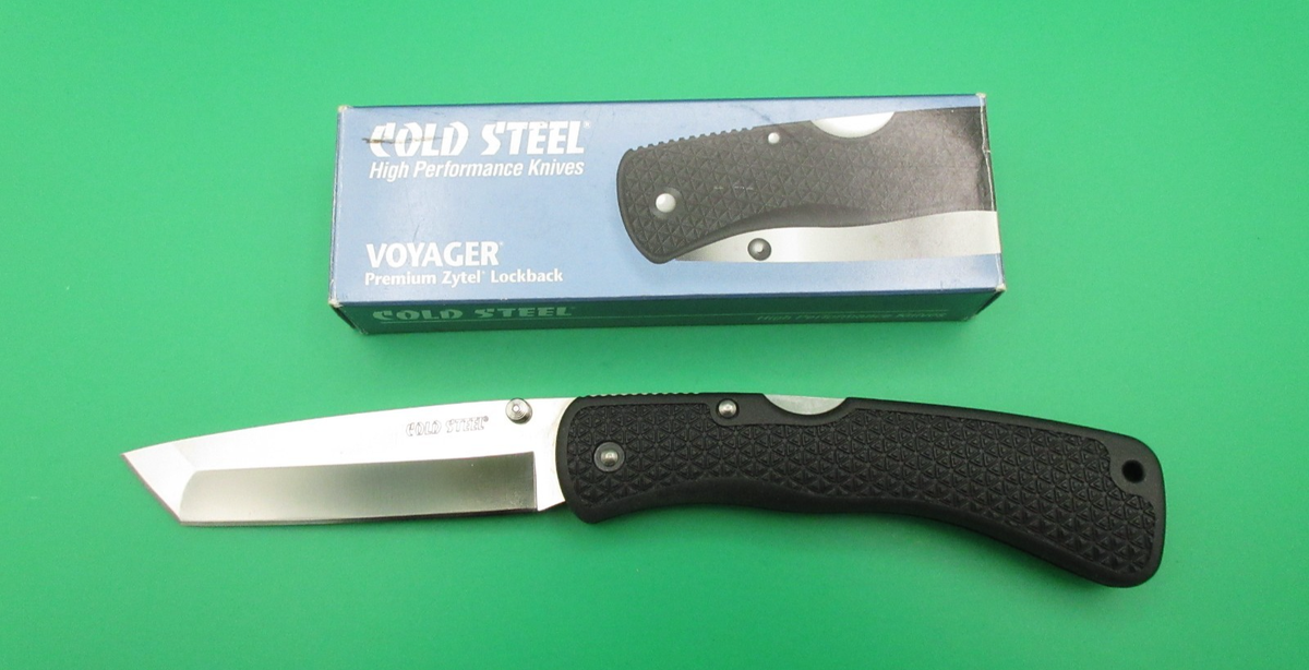 Vintage Cold Steel Voyager Tanto 29LT Plain Edge Folding Pocket