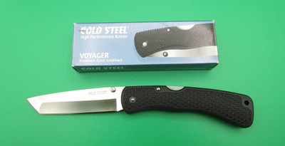 Vintage Cold Steel Voyager Tanto 29LT Plain Edge Folding Pocket Knife Box Japan