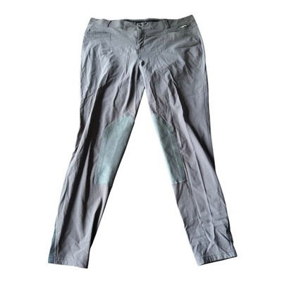 Kerrits Women s Plus Size Curvy Gray Riding Breeches Knee Patch Size 2XL