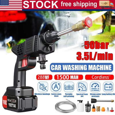 #ad #ad High Pressure Car Power Washer Gun Spray Wand Lance Nozzle and Hose Kit2 Batter $31.98