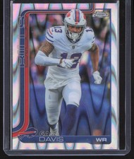 2025 Topps Chrome #142 Gabe Davis Ray Wave Refractor Buffalo Bills