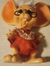 Vintage Roy Des Of Fla/Big Ear Mouse Bank/Christmas TOpo Gigio - 1970 10.5”