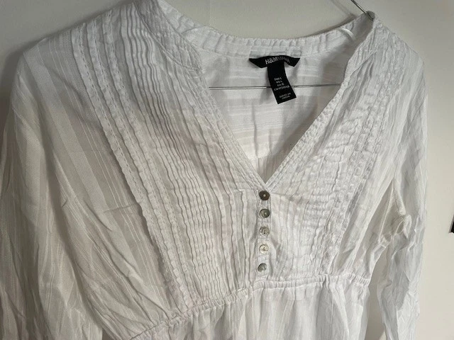 ++ Damen Umstandsmode H&M MAMA Bluse Hemd weiss Gr. L ++ - Bild 4 von 4