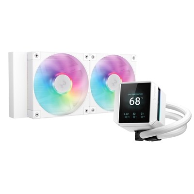 Deepcool Mystique 240 Wh Argb Liquid CPU Kühler mit 2,83'' Tft Lcd Display 240mm