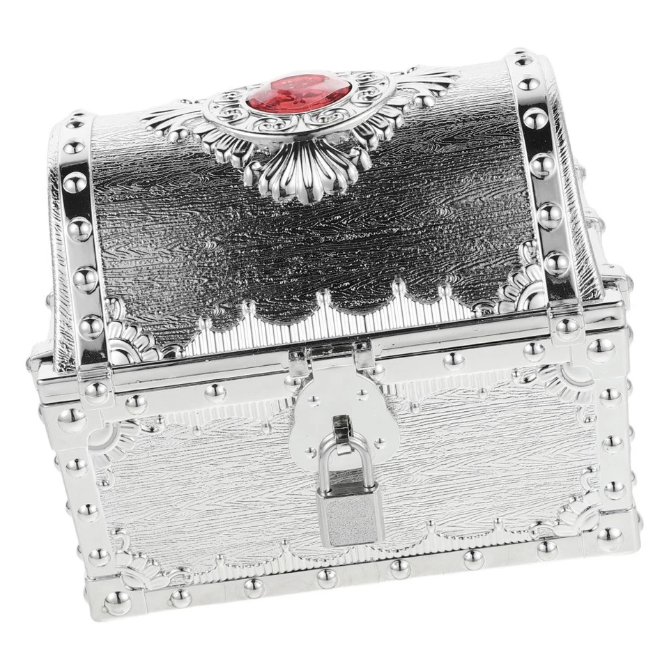  Caixa de armazenamento tema pirata grande baú de tesouro para crianças caixas de plástico - Imagem 4 de 4