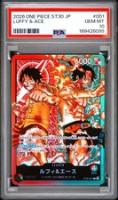 2026 ONE PIECE JAPANESE ST30-STARTER DECK EX LUFFY & ACE #001 LUFFY & ACE PSA 10