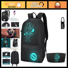 Lightweight Kids Backpack for Boys, School Bookbag with USB Port, Anti-Theft Loc