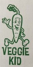 Original Vintage Veggie Kid Carrot Iron On Transfer