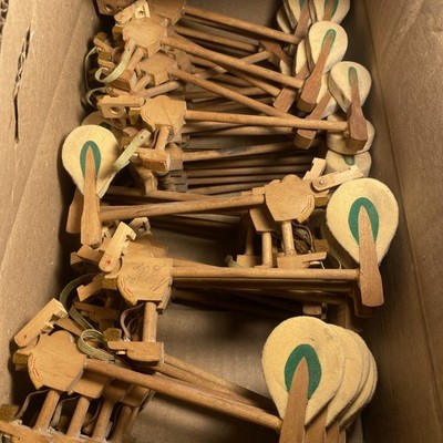 Vintage Jacob Doll New York Salvaged Piano Hammers with Green Felt - 52 Pieces
