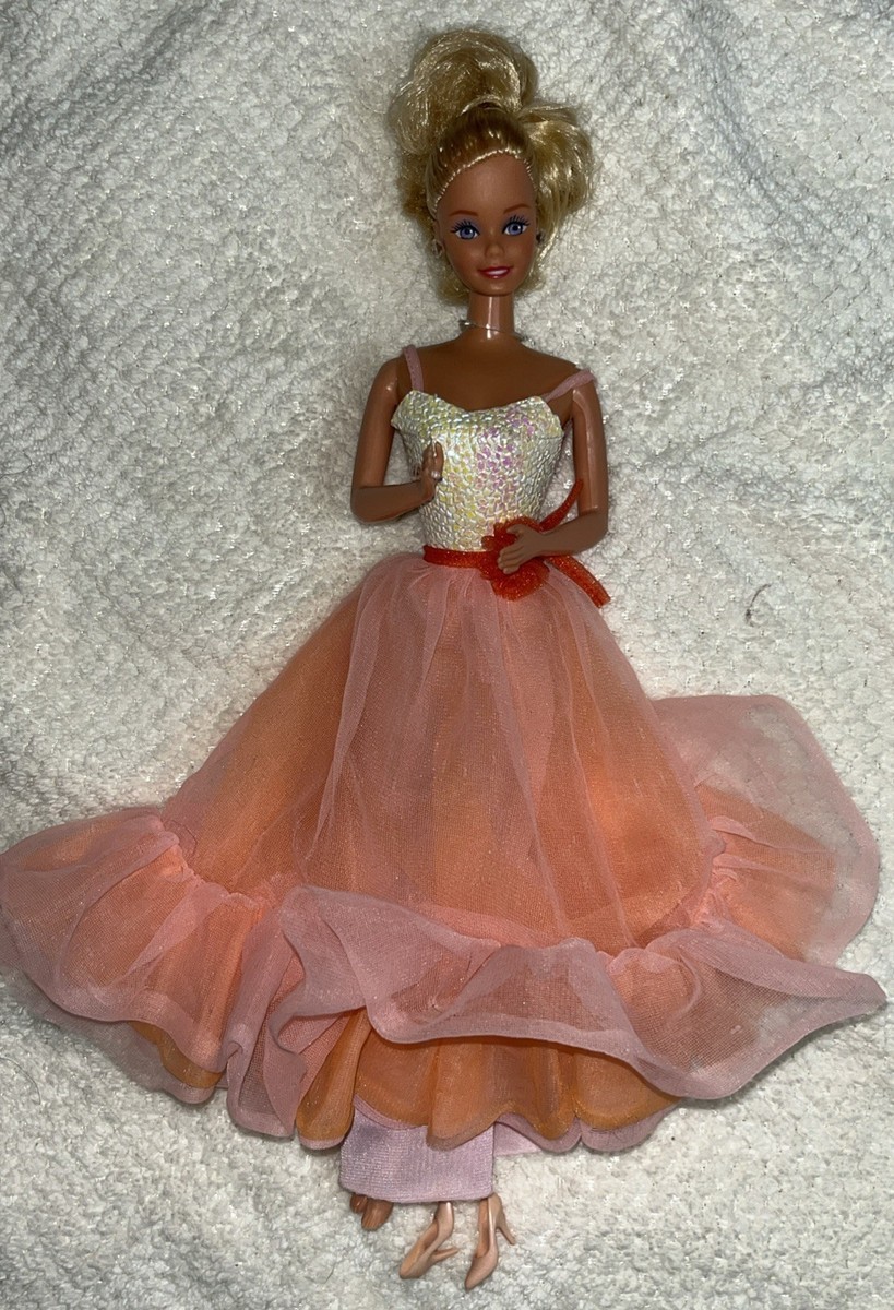 Mattel 1984 Peaches N Cream Barbie Doll, Blonde, Vintage Jewelry