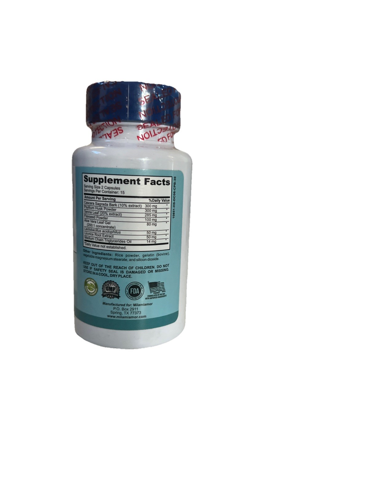 Mila Mi Amor 15 Day Cleanse Gut Support – 30 Capsules Exp 8/2026