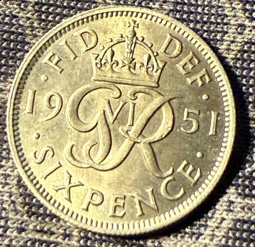 1951 Great Britain 6 Pence - Picture 2 of 2
