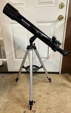 Celestron 21036 PowerSeeker 70AZ Black Telescope With Stand Adjustable Tripod
