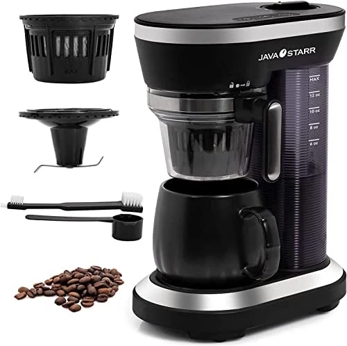 JAVASTARR COFFEE MAKER WITH GRINDER BUILT COFFEE GRINDER MAKAER BH9008G BLACK