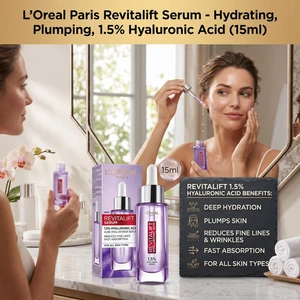L'Oreal Paris Revitalift Sérum 15ml, Hydratant, plumage, 1.5% Acide hyaluronique.