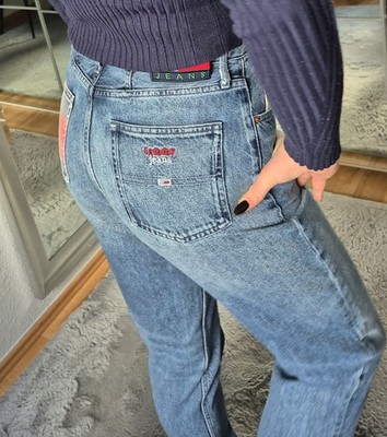 Wie NEU Tommy Hilfiger Damen Mom Jeans Ultra High Rise Tapered W 28 / L 34 Hose