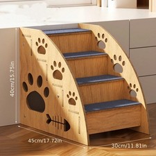 Pet Stairs For Bed/Sofa 2-4 Level Non-Slip Dog Cats 15" NEW