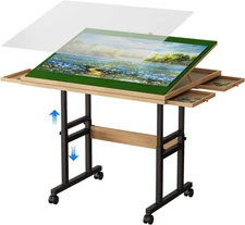 1500 Pieces Adjustable Jigsaw Puzzle Table for Adults, 3 Tilting Angle Puzzle Bo