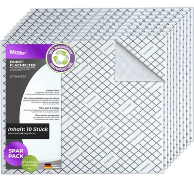MCFILTER 10 Fettfilter Dunstabzugshaube Dunstfilter Flachfilter mit Sättigungs-Indikator