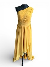 Azazie Mathilda Bridesmaid Dress Marigold Yellow One Shoulder A16 NWT