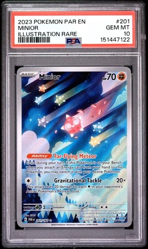 2023 POKEMON PAR EN-PARADOX RIFT #201 MINIOR ILLUSTRATION RARE PSA 10