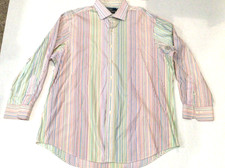 Polo Ralph Lauren Regent Custom Fit Striped Dress Shirt Mens 17 1/2 32-33 Preppy