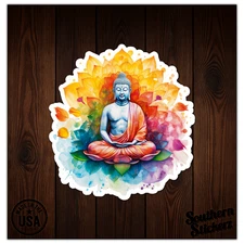 Lotus Buddha - Vinyl Decal Sticker - Car Window Laptop - ebn11890