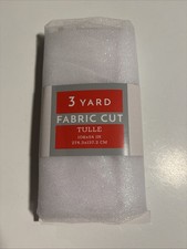 3 Yards White Glitter Tulle 108 x 54 New