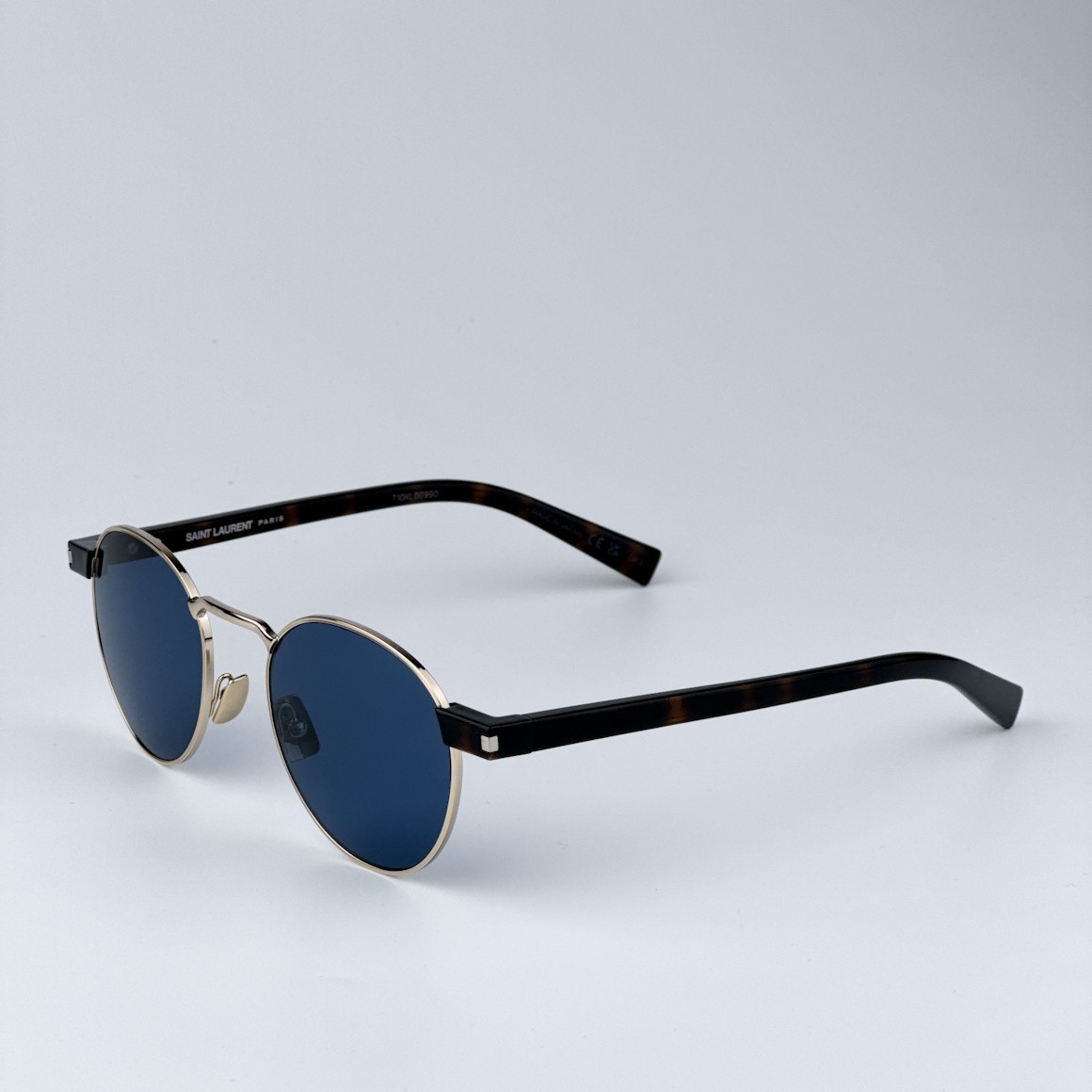 Saint Laurent Men Sunglasses Gold Havana Blue Oval SL707 004 BRAND NEW thumbnail 2