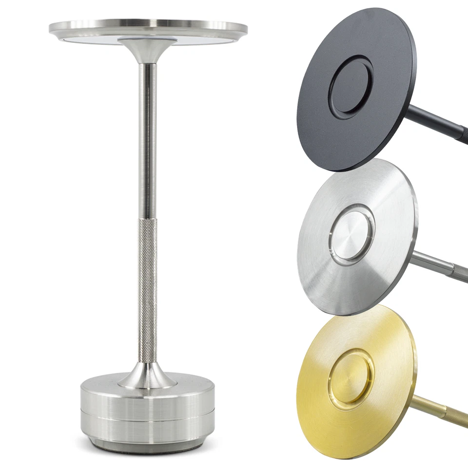 Lampada da Tavolo 5W Ricaricabile Touch Control LED Dimmerabile Design Alluminio - Immagine 2 di 4