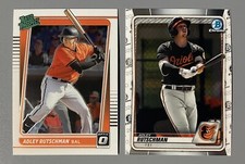 2- Adley Rutschman: 2020 Bowman Chrome, 2021 Donruss Optic Orioles