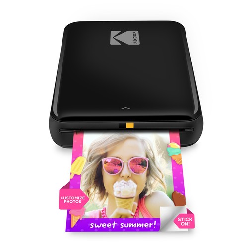Kodak Step Mobile Instant Photo Printer, Portable Zink 2x3 Mini Printer, Black - 第 1/6 張圖片