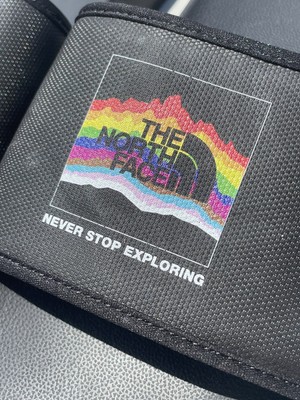North Face Gay Pride Slides Black Sandals Rainbow LGBT Flag  display picture 3