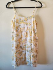 Hippie Rose XS Sundress Tiered Sleveless Spaguetti Straps Cotton Blend Multi