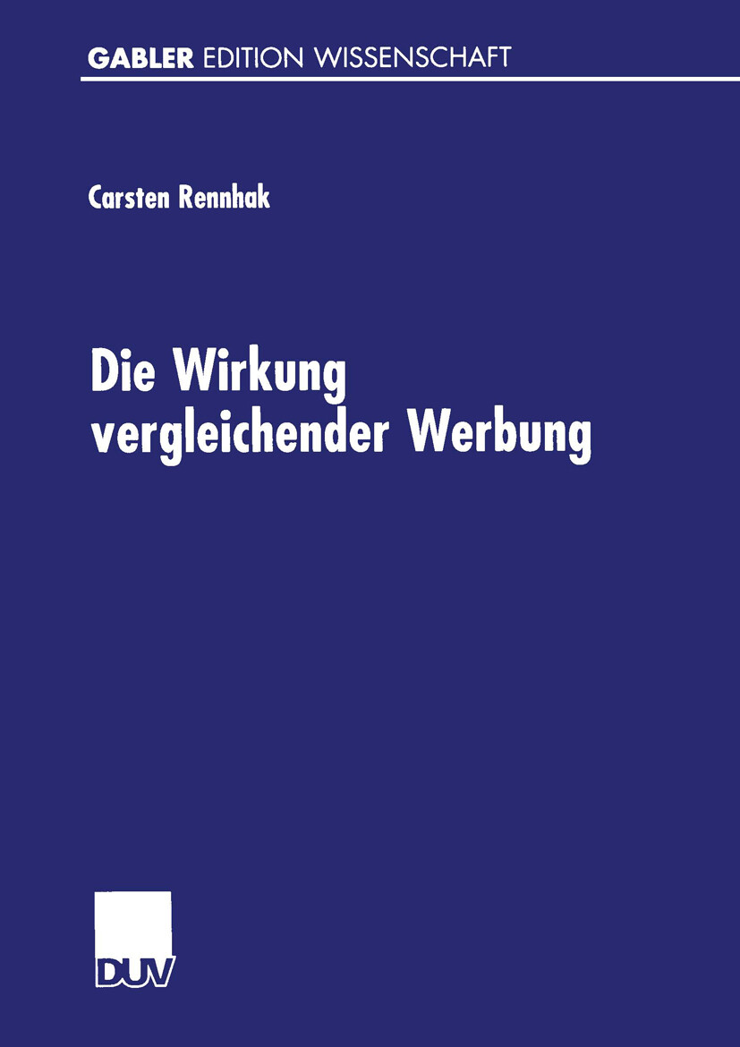 Thumbnail - Carsten Rennhak / Die Wirkung Vergleichender Werbung