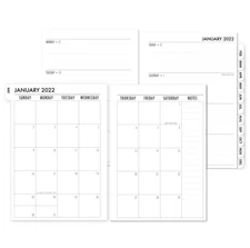 TABBED 2026 Calendar fits Louis Vuitton Medium MM Agenda Weekly+Monthly Refill