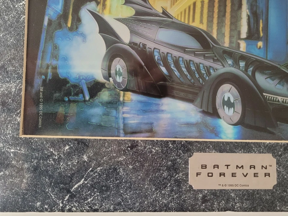 BATMOBILE BATMAN FOREVER IMPRESIÓN CROMART ZANART '95 DC RARO SELLADO 14x11" de colección como nuevo Foto 3 de 4