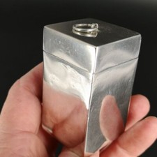 Antike Schnupftabak Dose aus Silber in Quaderform