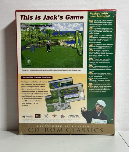 Brand NEW Sealed Jack Nicklaus 5 - PC GAME Golf Course Computer Game - Picture 2 of 3