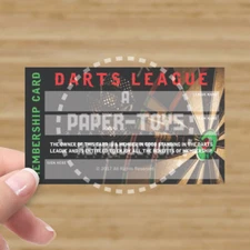 DARTS LEAGUE MEMBERSHIP CARD