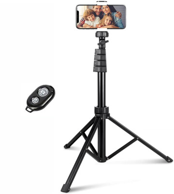 Tripod Selfie Stick Wireless Monopod Remote Shutter Built-in for Cell Phones