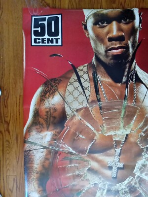 50 CENT ビンテージポスター 00s Vintage Original 50 Cent Subway Size Poster XL Rap Hip Hop Music